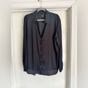 NWOT Ann Taylor Black Blouse